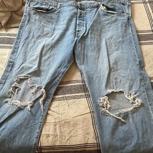 Levi strays ripped denim